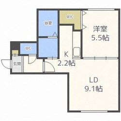 イーシティ山鼻の物件間取画像